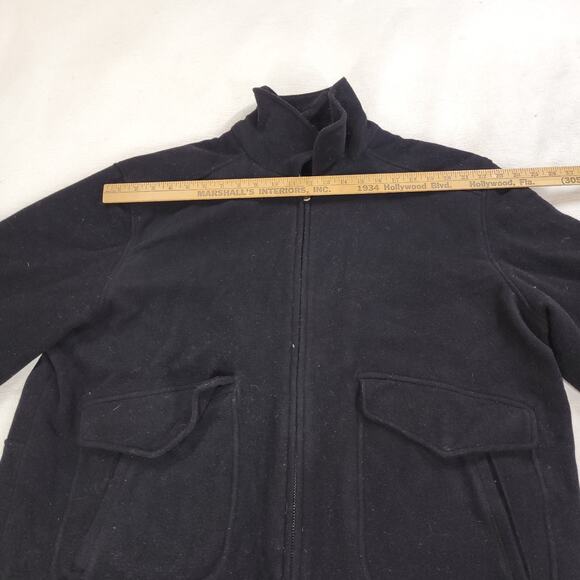 VTG Columbia Jacket Coat Mens Size XXL Black Wool Blend Zip Chore Winter Cold - Picture 11 of 16